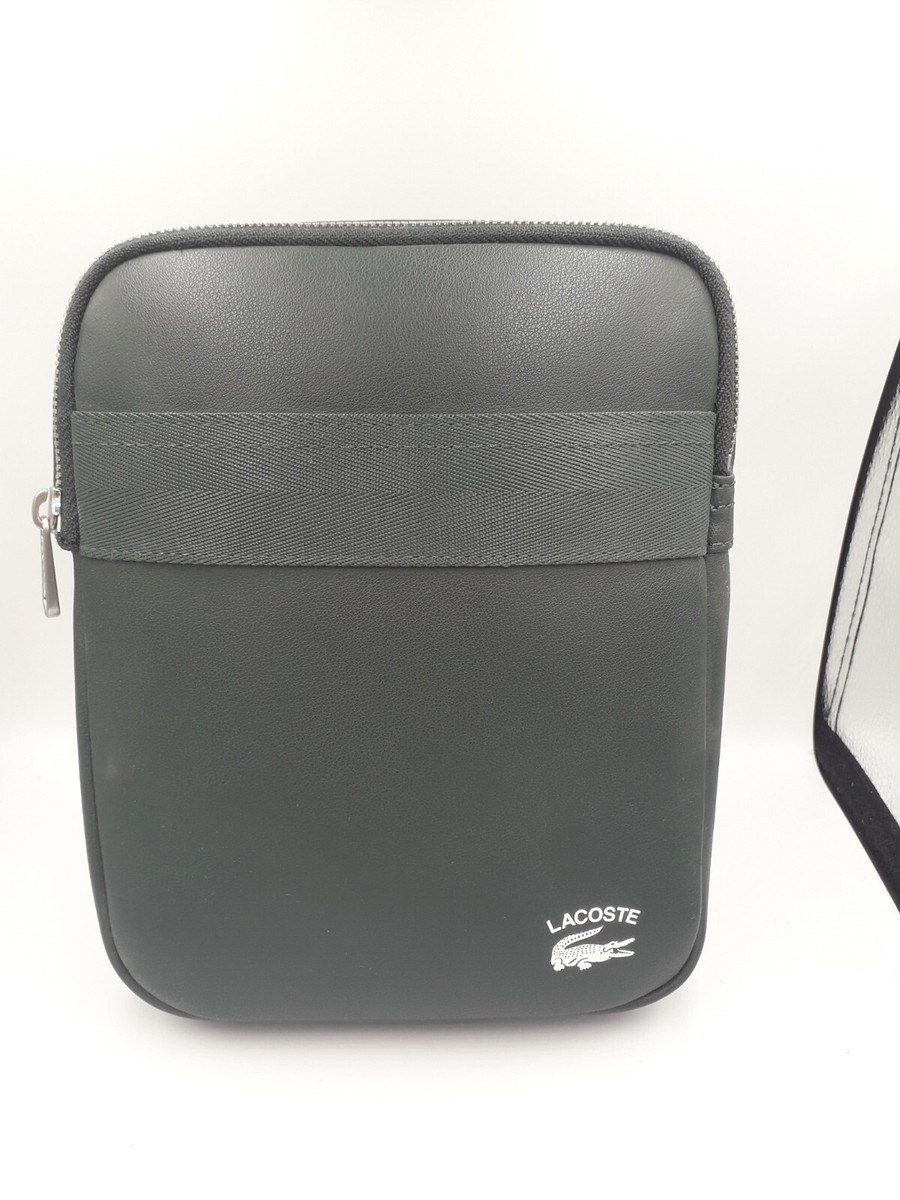 LACOSTE S Vertical Camera Bag NH4017PN Cow Leather Khaki