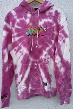 Grizzly Grip Tape Tie Dye Pink Mushroom Hoodie New Medium MSRP $78 Rare