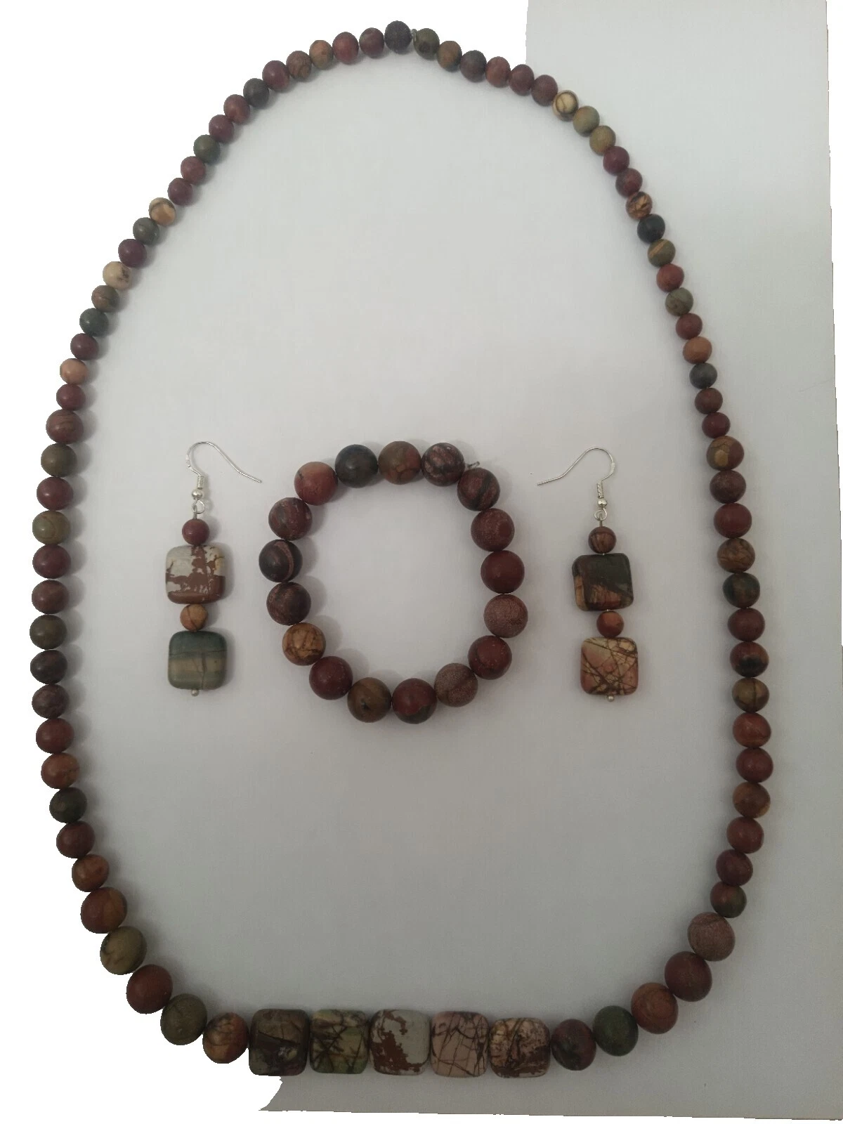 Juegos de joyas moda Piedra Jaspe Natural