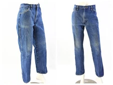 90s Vintage Rustler Jeans Dark Stone Wash High Waist Straight Leg Womens 18