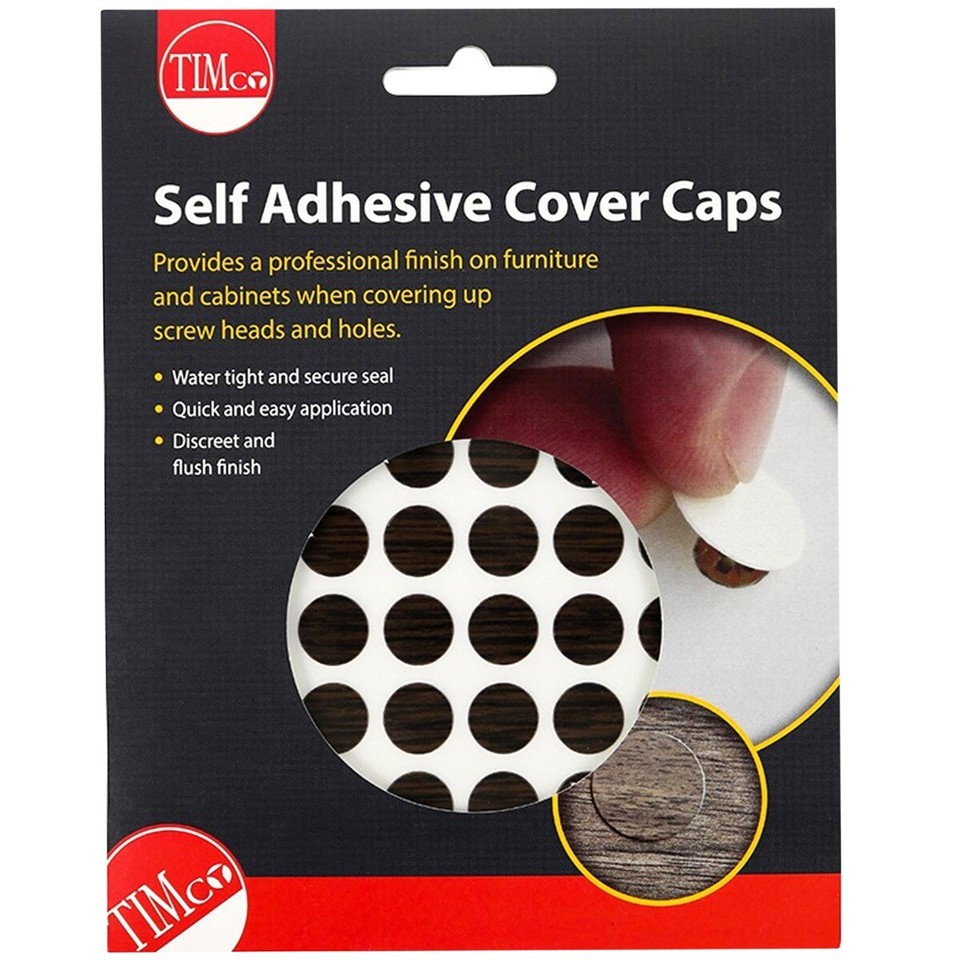 100 x SELF ADHESIVE SCREW COVER CAPS Cam Nail Drill Hole Chip Crack ...