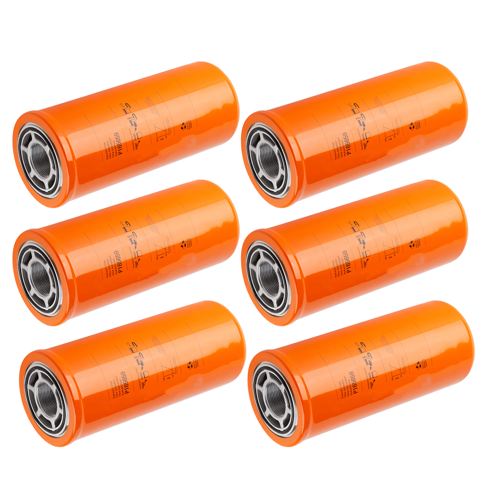 6X Hydraulic Filter P165659 For Volvo L110E L110F L120E L120F Wheel loaders