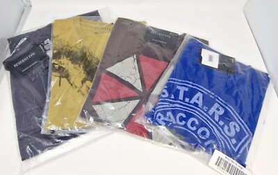 3x T-Shirts (Resident Evil + Biohazard) + 1 x Hemd Biohazard, Gr. XS, Neu & OVP