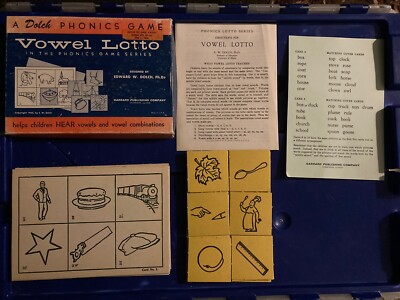 Vintage Dolch Phonics Vowel Lotto Game 1956