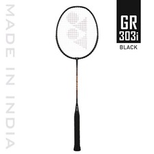 Yonex GR 303i Black Aluminium Badminton Racquet with Full Cover 1 pcs.