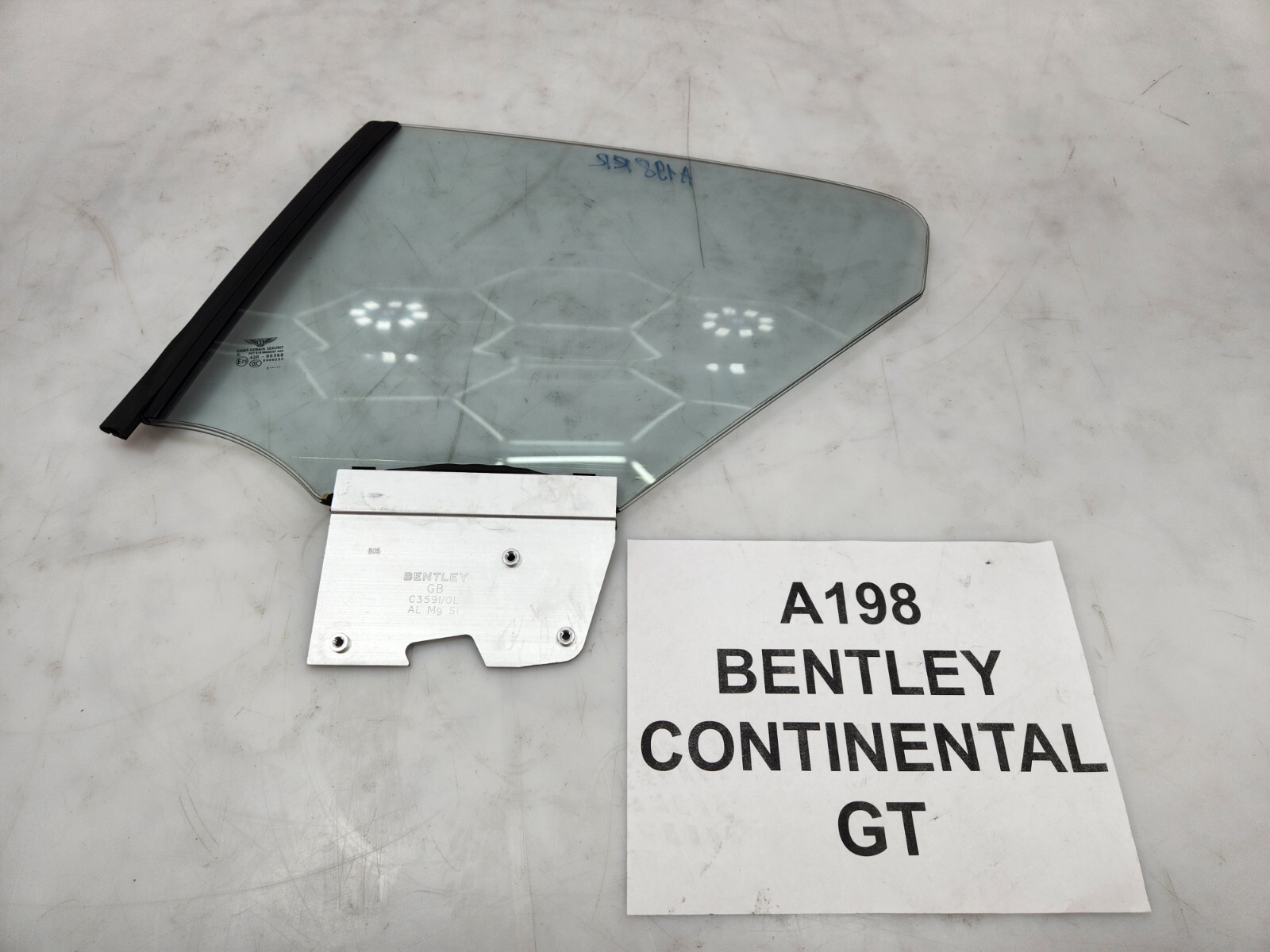 ✅03-10 OEM Bentley Continental GT Coupe Rear Left Driver Quarter Window Glass