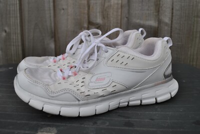 White mesh lace up women comfort sneakers trainers size Skechers  UK
