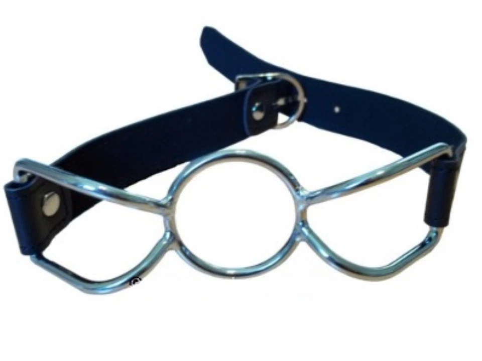 TULA-TOYS BDSM Bondage Leder Metall O Ring Spider Mundknebel Mund Knebel V.2