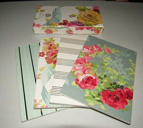 JUEGO DE DIARIO DE CUADERNO EN CAJA ANNA GRIFFIN CINTA ROSA AMARILLA 4 CUENTAS #HO479 - Imagen 6 de 8
