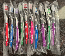 Adult Toothbrush - Lot of 10 - Imprinted Handle - Assort Colors