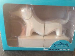 Jonathan Adler White Dachshund Weiner Dog Bookends For Barnes And