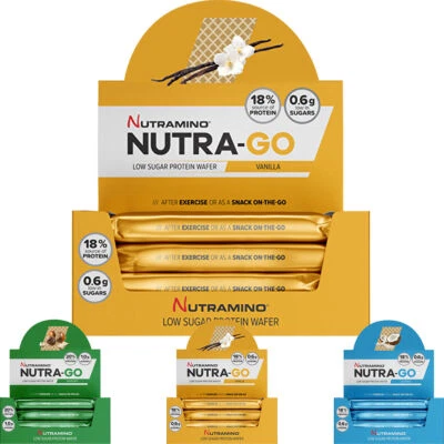 Nutramino Nutra-Go High Protein Low Sugar Wafer 12x39g Bars Bar Nutra Go