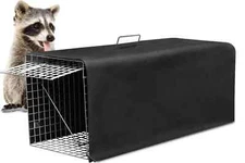 Live Animal Trap, Cage Cover Cat Trap for Stray Cats 32 Inch Folding, Skunk Trap