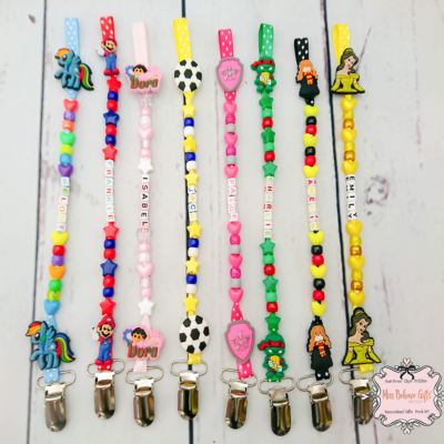 Character Personalised Dummy Clip Pacifier Holder for doll Batman