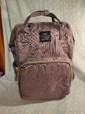 Land Diaper Bag Maternity Backpack Grey /Pockets USED