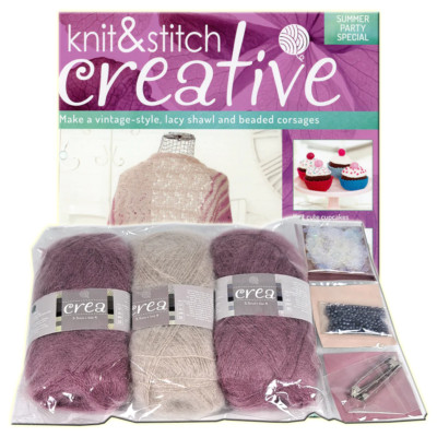 Knit and Stitch Vintage Spitzenschal Sommer Special SP004 Kreativ Magazin Set