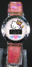 PRINCESS HELLO KITTY DIGITAL WATCH 2011 SANRIO NEW BATTERY WORKS! HK1081B MZB
