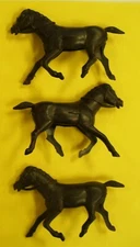 Vintage REL Playset horse "1 black soft plastic horse"