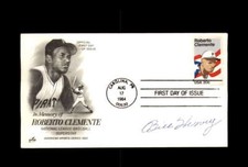 Bill Henry Signed 1984 FDC Roberto Clemente Cache First Day Cover Autograph