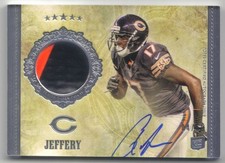 ALSHON JEFFERY 2012 TOPPS FIVE STAR PATCH RC AUTO 04/50 CHICAGO BEARS