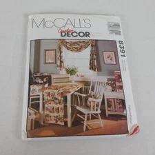 McCalls 8391 Sewing Pattern Creative Decor Window Swag Shades Covers Organizer 