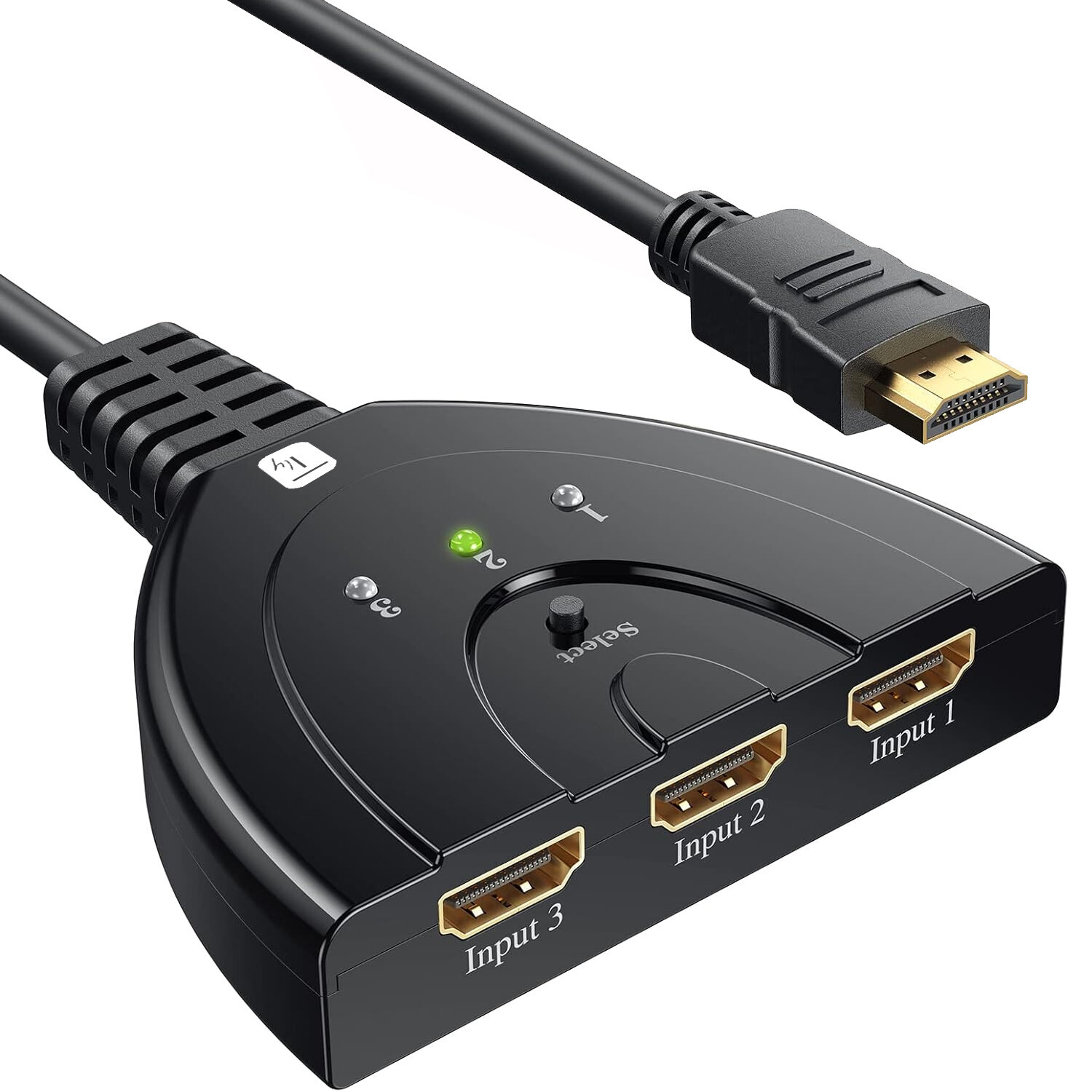 Techly Switch Splitter HDMI 3x1 8K@60Hz Compatto