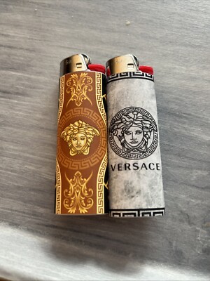 New 2 Custom Bic Lighters Versace Very Well Made Vintage