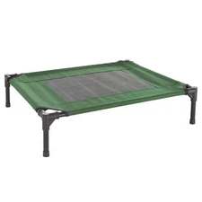Portable Elevated Pet Bed Non-Slip Feet for Pets up to 50lbs, Green 30x24''
