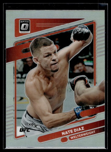 Nate Diaz 2022 Panini Donruss Optic UFC Holo Silver Prizm Card  #23 - Picture 1 of 2