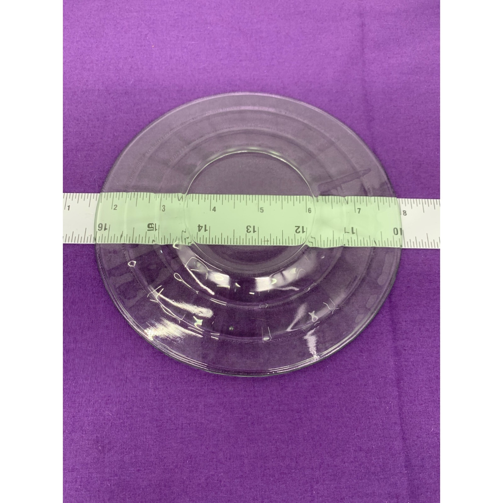 Fostoria ,Fairfax Pattern Banded Ring Uranium Green Depression Glass Sm