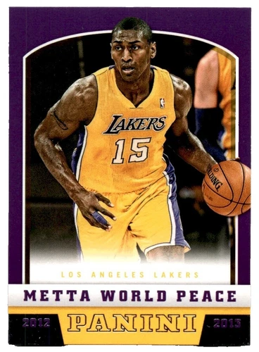Panini Metta World Peace Basketball Sports Trading Cards