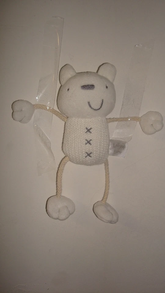 New / Lollipop Lane Kisses Teddy Beautiful Knitted Toys / White / /