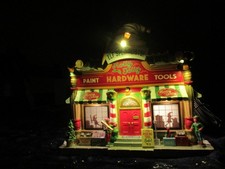 Lemax Village  Elf Specialists Ex Display  Light  up Holly Jolly  Hardware