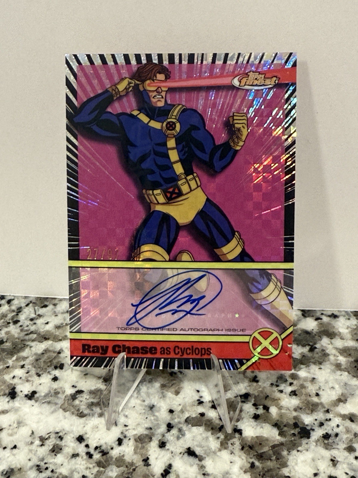 2025 Topps Finest X-Men '97 Cyclops - Voice Actor Autographs Ray Chase /97