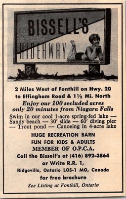 Huge Recreation Barn Fun For Kids Adults Ridgeville Ontario CAN 1974 Ad TAK6-S95