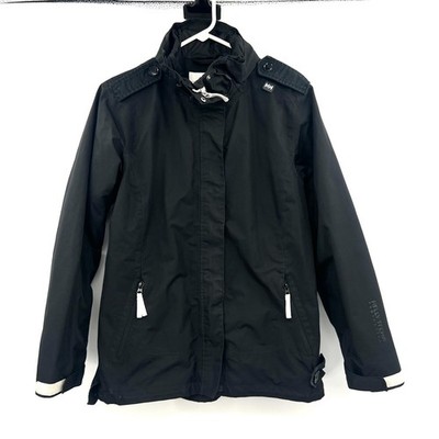 Helly Hansen Lightweight Waterproof Black Rain Jacket Women's Medium