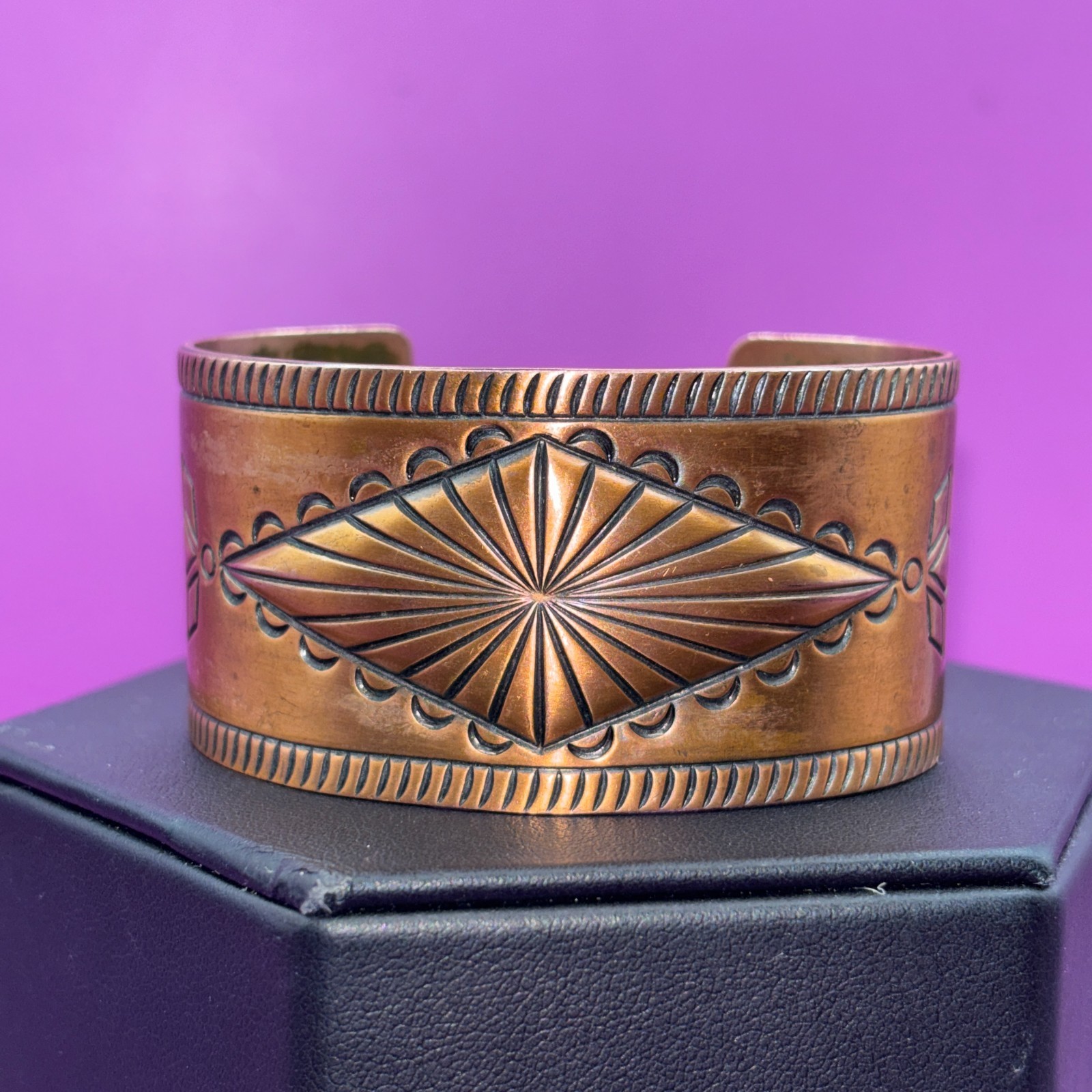 Handmade Solid Copper Native American Style Cuff … - image 2