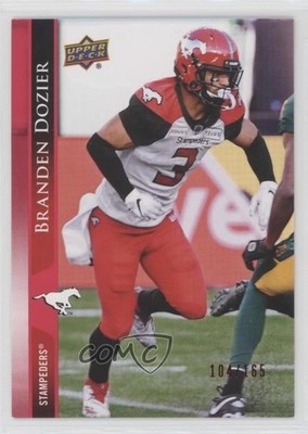 2021 Upper Deck CFL Red 104/165 Branden Dozier #102 0q0m