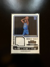 2024 Carson Wallace Oklahoma City Thunder Panini Contenders Rookie Ticket RTS-WC