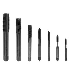 7pcs Metric Spiral Point Thread Tap Set M3 M4 M5 M6 M8 M10 M12 Nitride Coated