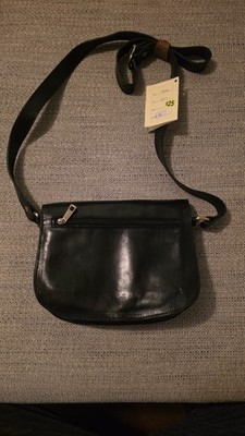 Vittorio Firenze Black Leather Handbag. FREE SHIPPING.