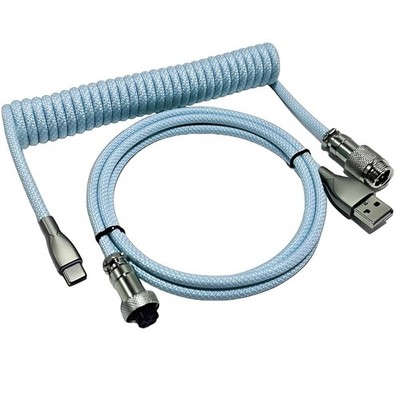 USB C Coiled Keyboard Cable,Custom 1.5ft Coil + 3ft Extension Mechanical Keyb...
