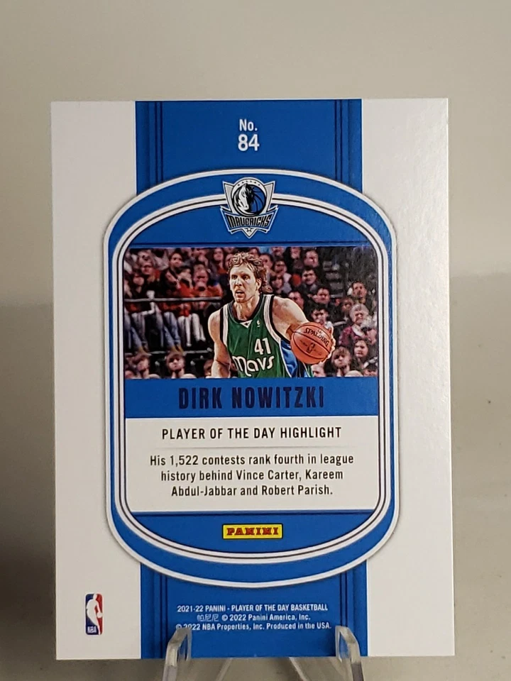Dirk Nowitzki 2021-22 Panini Player of the Day KABOOM /99 Super Rare SSP Mavs - Image 3 of 3