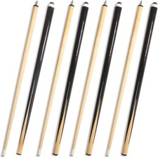 Pool Sticks 2-Piece 48 Inch House Bar Billiard Cue Stick 13mm Glue-on Tips...