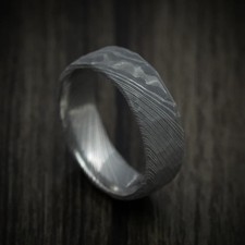Handmade Damascus ring best for wedding best for couple