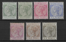 Barbados 1882 QV Definitives Mint Cat£380+ (7v)