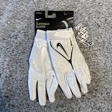 Nike Superbad 6.0 Padded Football Gloves Size Large Men White Black FN0279-102