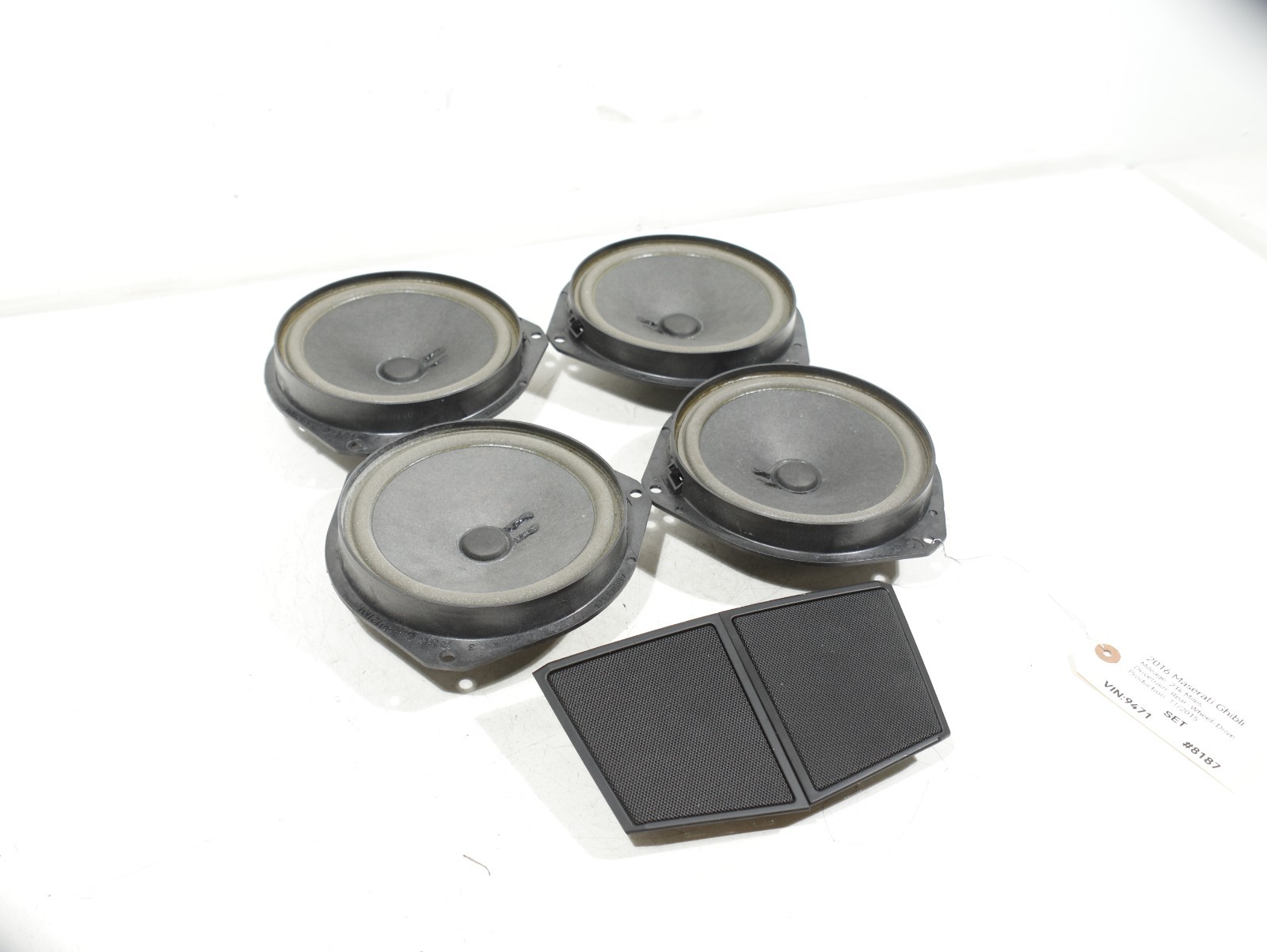 2014-2017 Maserati Ghibli M157 DOOR SPEAKERS A0121104 OEM 21K - SET 5