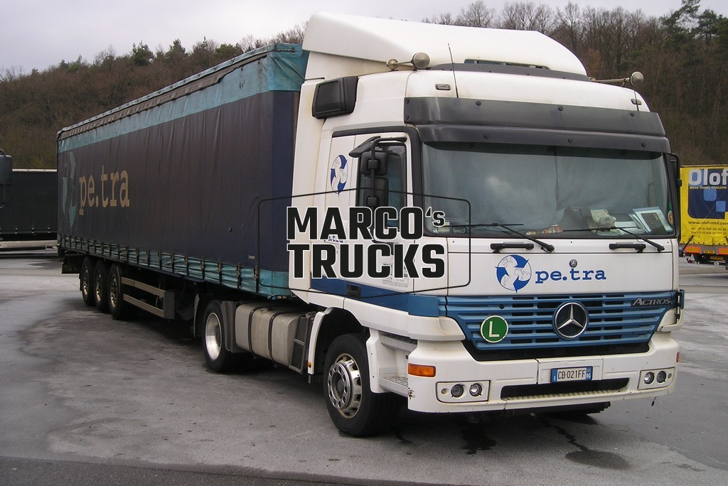 Foto de camión Mercedes-Benz Actros remolque lona Italia blanco pe.tra #c6hy