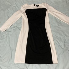 DKNY Women's Dress Uk Size 16 Black & White US 12 Work Designer Vgc Used Ladies